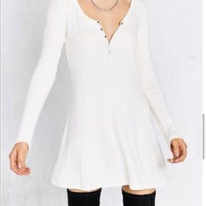BDG SWEATER DRESS WHITE